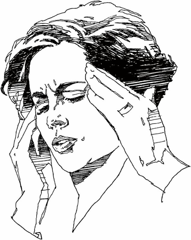 Болит голова рисунок