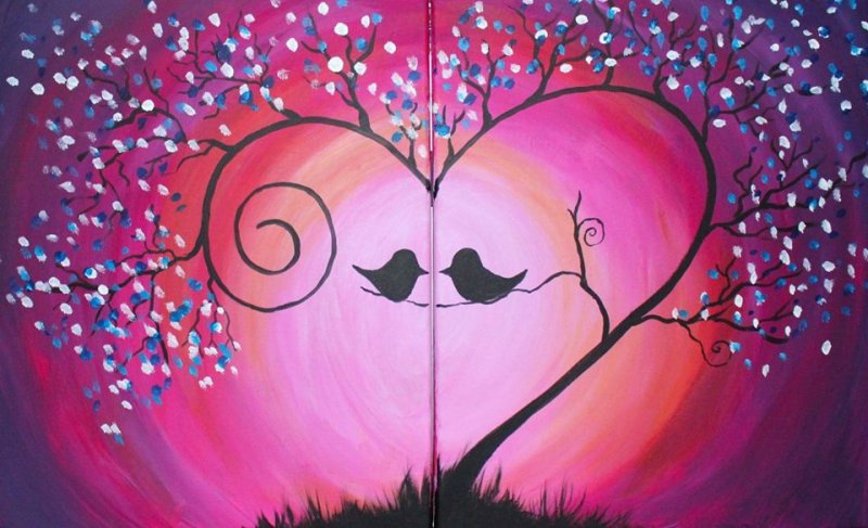 красивые рисунки красками легкие