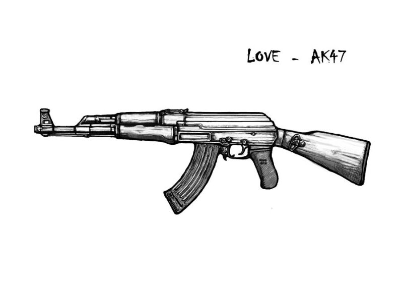 Автомат Калашников экскиз