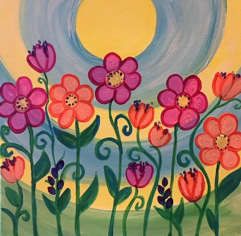 Рисунки красками для детей