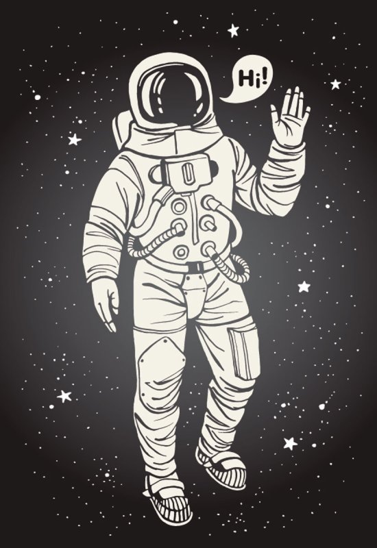 Космонавт рисунок