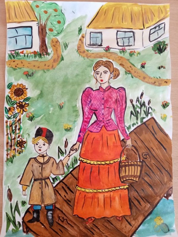 Рисунок казачки