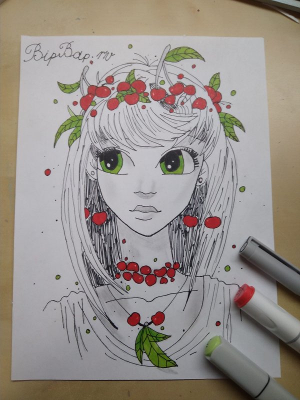 Рисунки Ксении Куприковой в скетчбуке