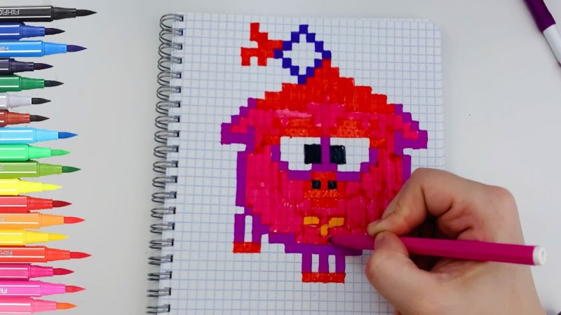 Рисунки по клеточкам Копатыч