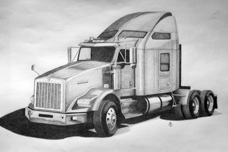 Kenworth t800 чертеж