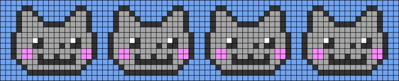 Фенечки прямого плетения котики