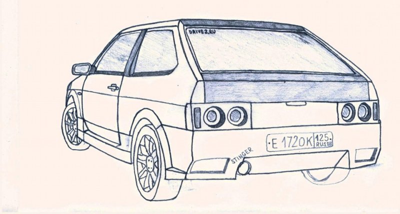 ВАЗ 2109 рисунок