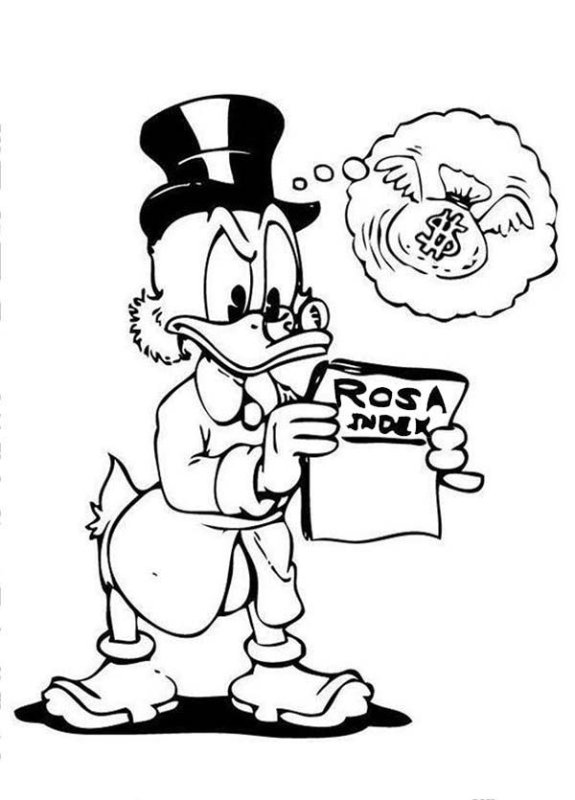 Раскраски Утиные истории Скрудж макдак