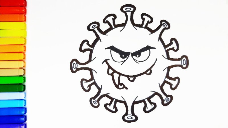 Вирус раскраска