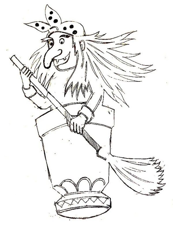 Баба Яга рисунок