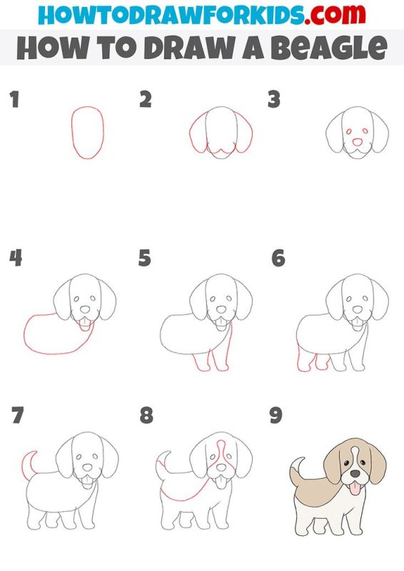 Собачка для детей легкие поэтапно