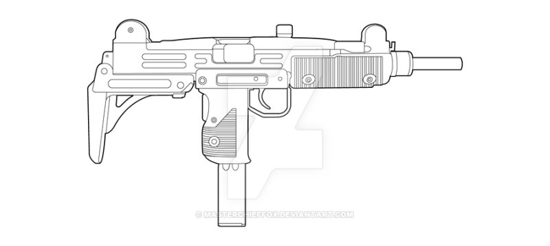 Пистолет-пулемёт Uzi Mac-10 чертежи