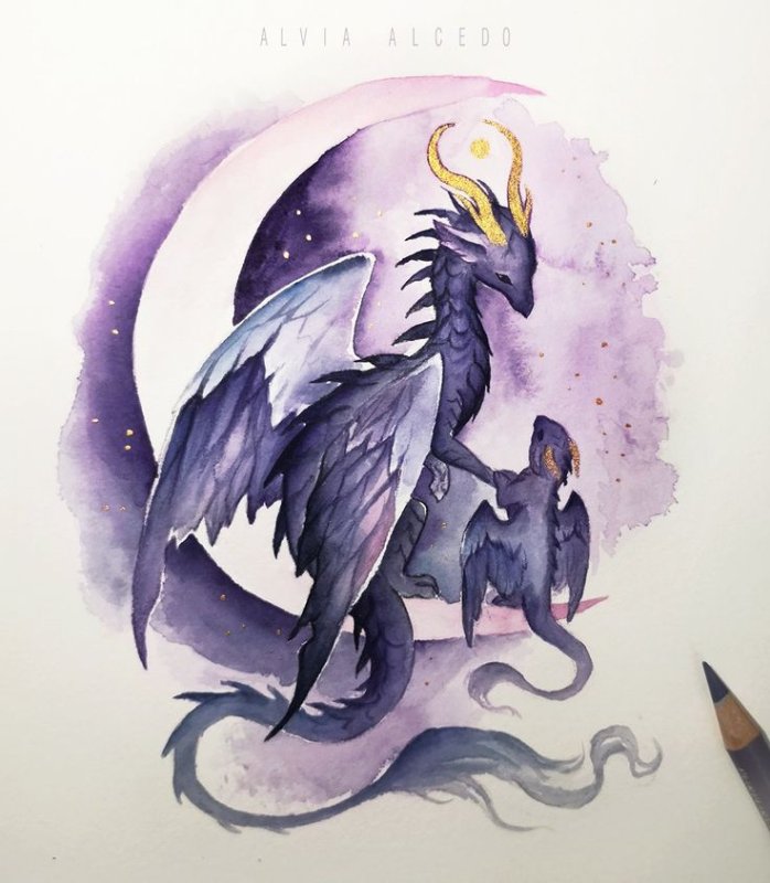 Alvia Alcedo рисунки драконы