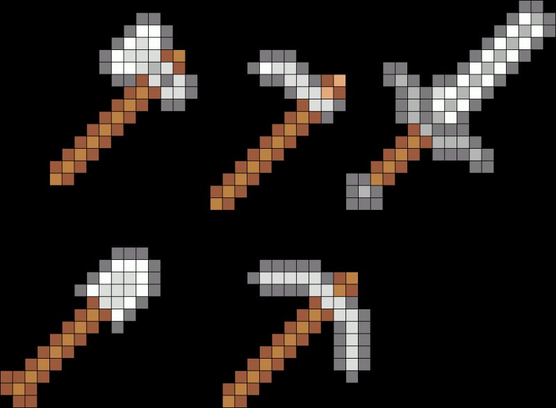 Рисунки по клеткам из МАЙНКРАФТА