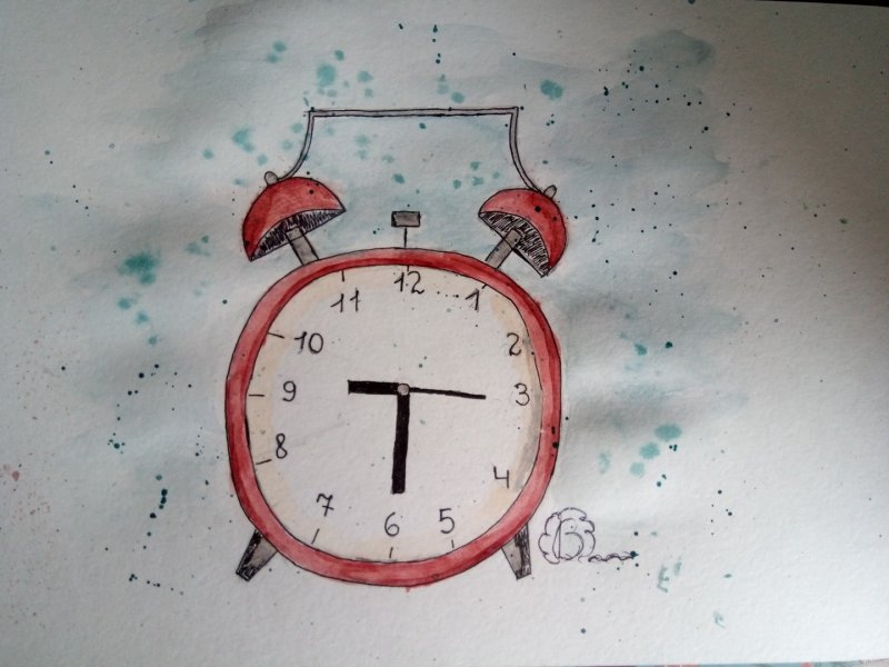 Будильник рисунок