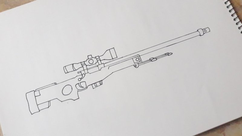 снайперская винтовка раскраска