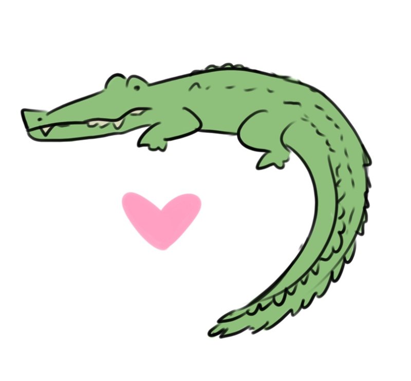Милые рисунки крокодильчиков для срисовки