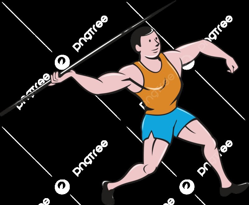 Спортсмен метает копье