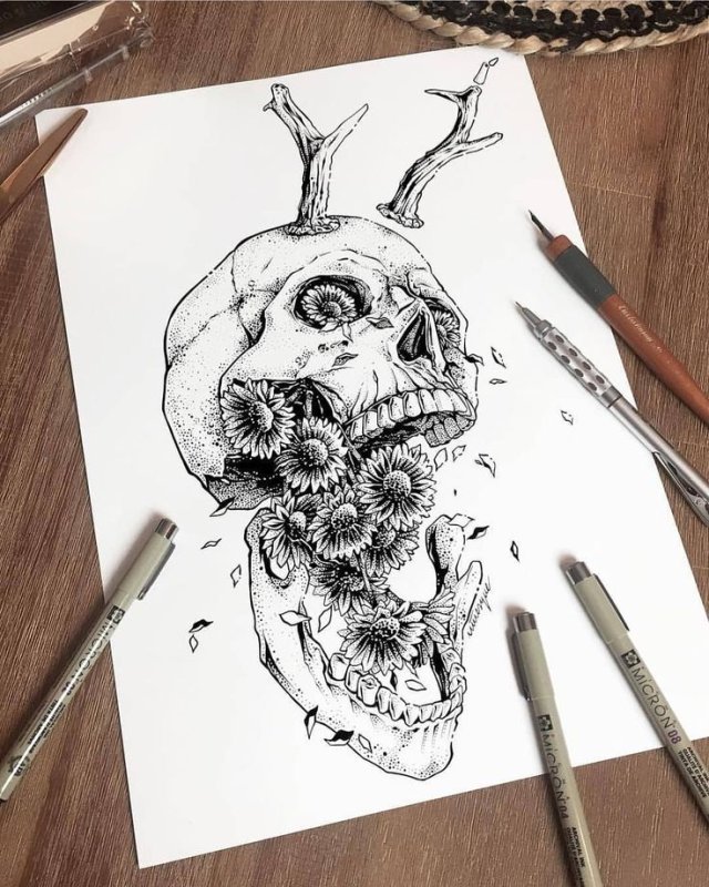 Череп эскиз