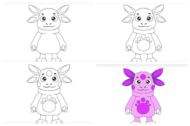 лунтик и его друзья раскраска