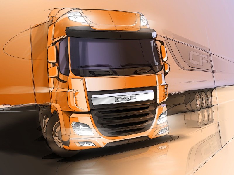 Фура DAF XF вектор