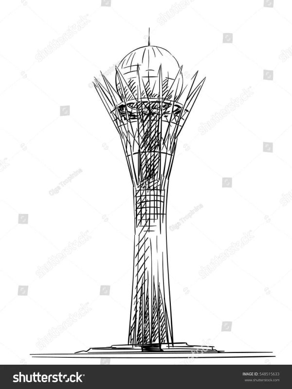 Байтерек раскраска