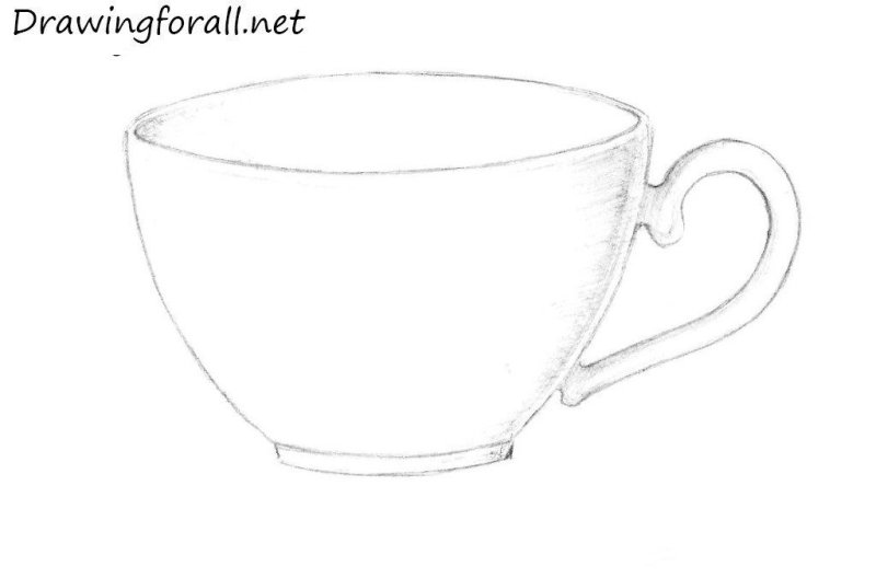 Рисунок кружки карандашом