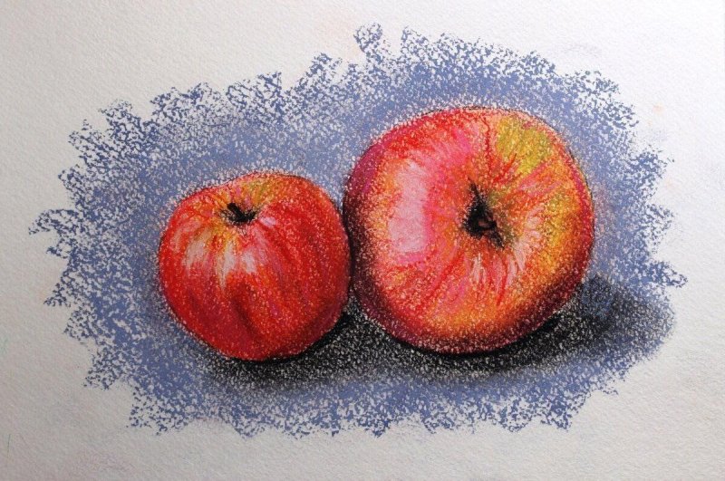 рисуем масляной пастелью