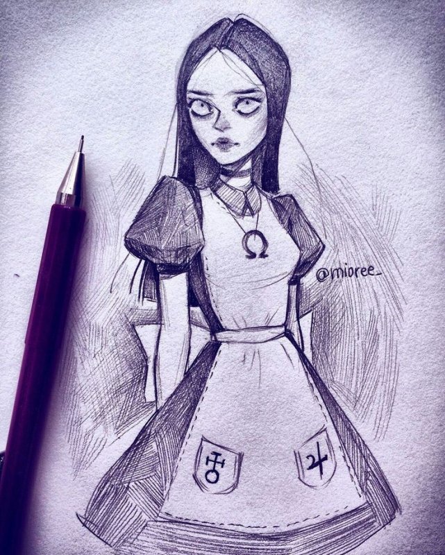 Алиса в стране кошмаров рисунки