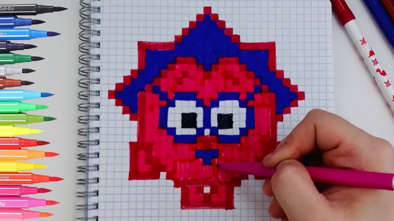 Рисунки в клеточку маленькие
