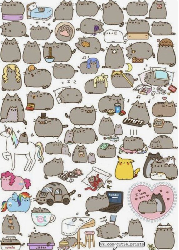 наклейки пушин