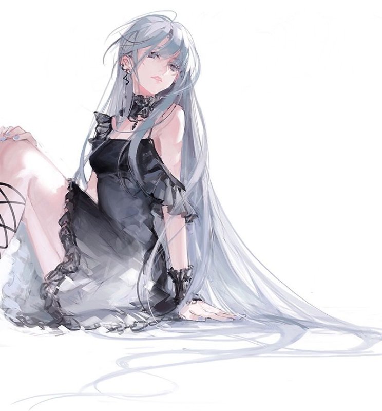 Аниме девушка с пепельными волосами