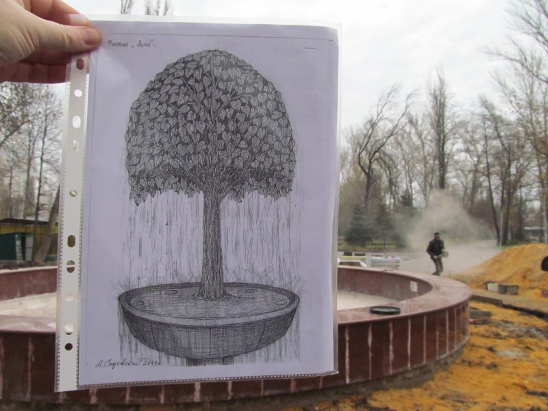 Нижний парк Липецк фонтан