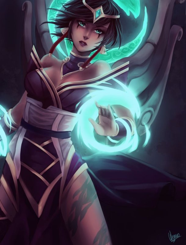 Падшая карма арт League of Legends