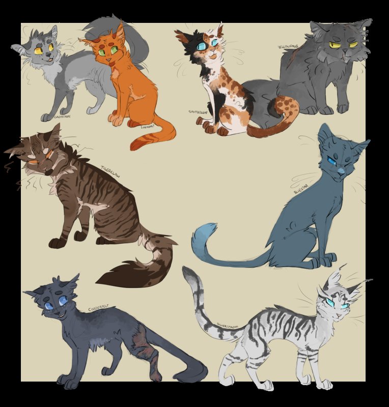 Кошка референс коты Воители