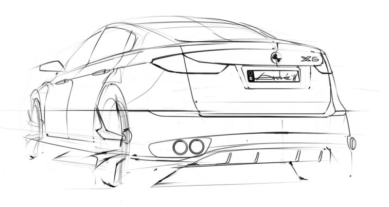 BMW скетч сзади
