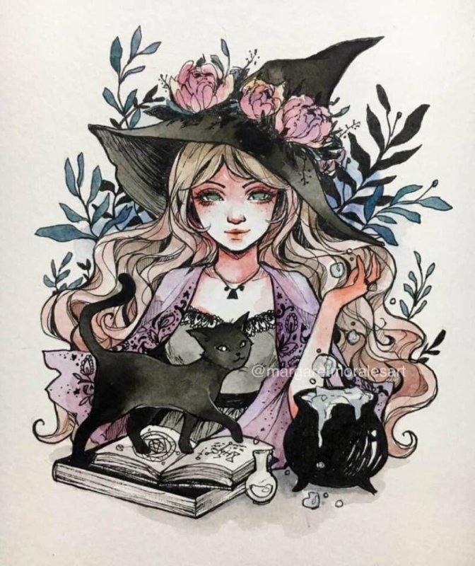 Иллюстрации современная ведьмочка