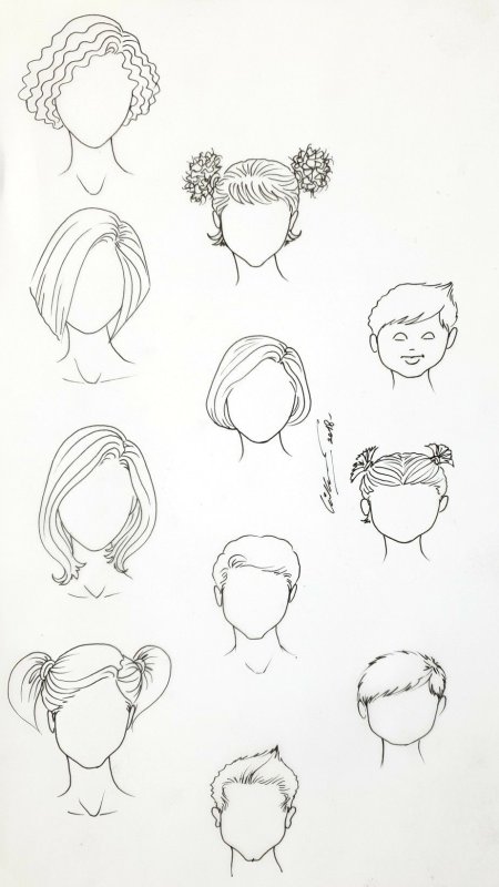 Причёски для рисования