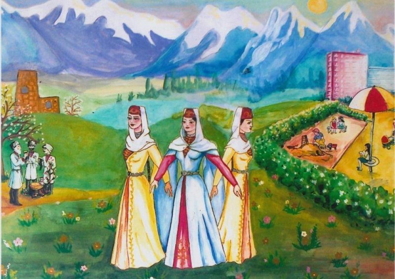 Осетия рисунки