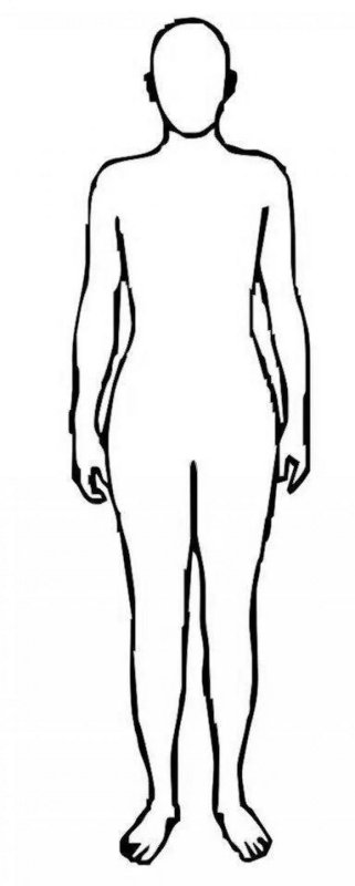 Контур тела человека