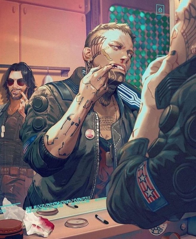 Cyberpunk 2077 Джонни арт
