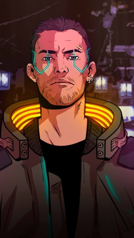 Cyberpunk 2077 аниме арт