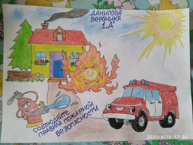 Рисунок пожарная безопасность