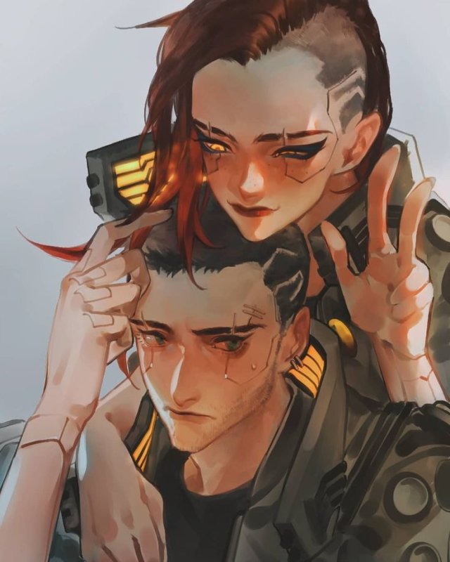 Cyberpunk 2077 ви и Джонни арты