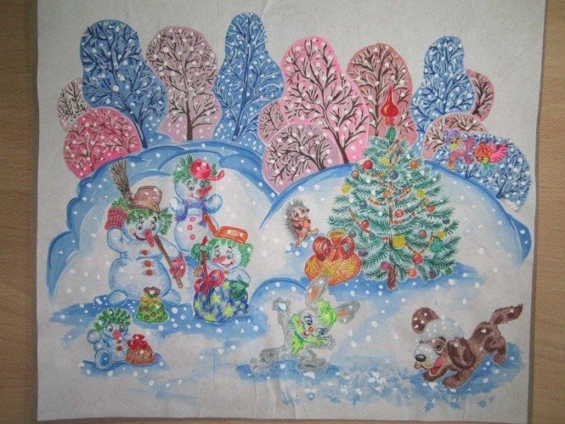 Рисование на зимнюю тему