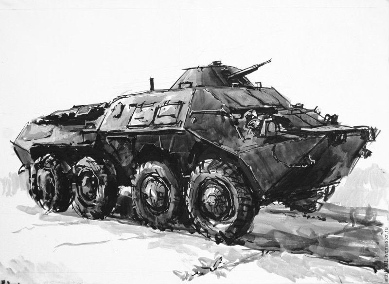 БТР 80 рисунок