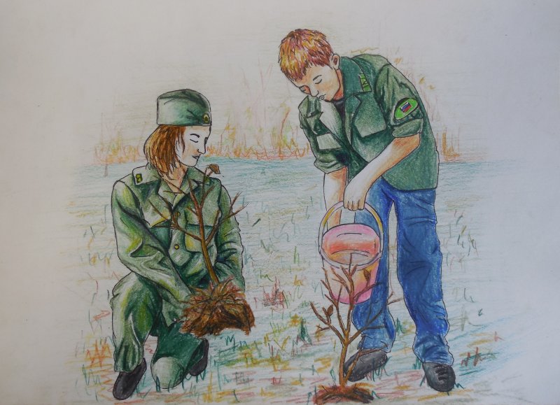 Лесник рисунок