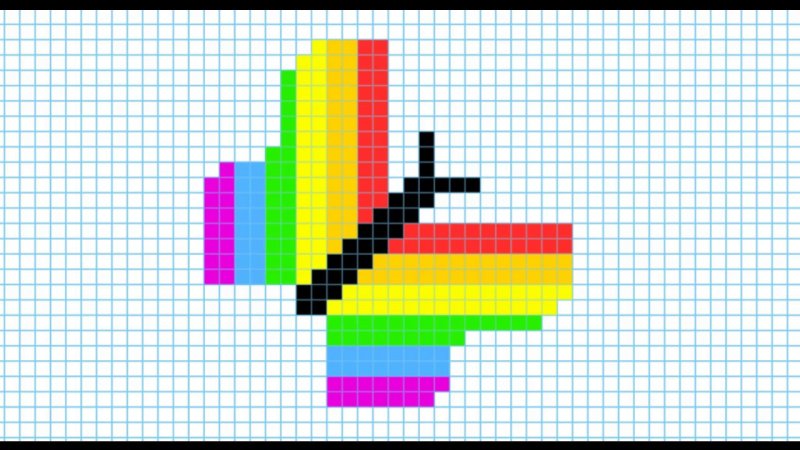 Рисунки по клеточкам маленькие радужные