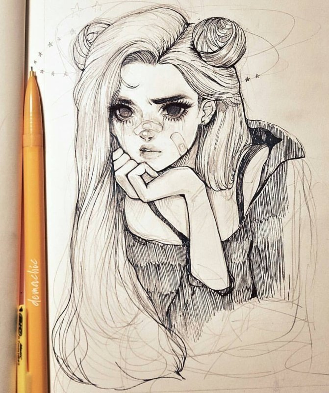 Девушка рисунок