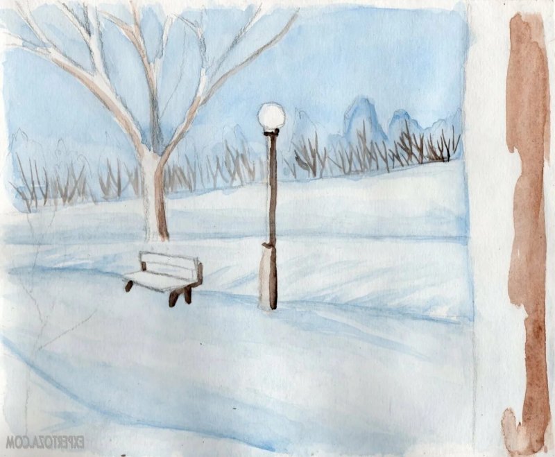 Рисунок на тему зима